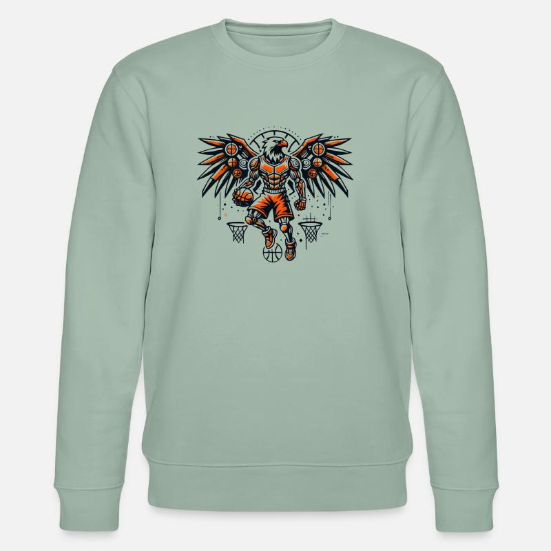 Basketball Adler. - Stanley/Stella Unisex Bio-Sweatshirt CHANGER  - Helles Graugrün