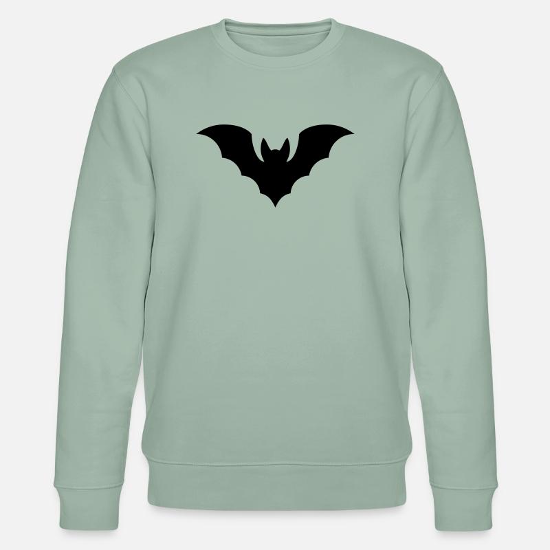 Fledermaus - Stanley/Stella Unisex Bio-Sweatshirt CHANGER  - Helles Graugrün