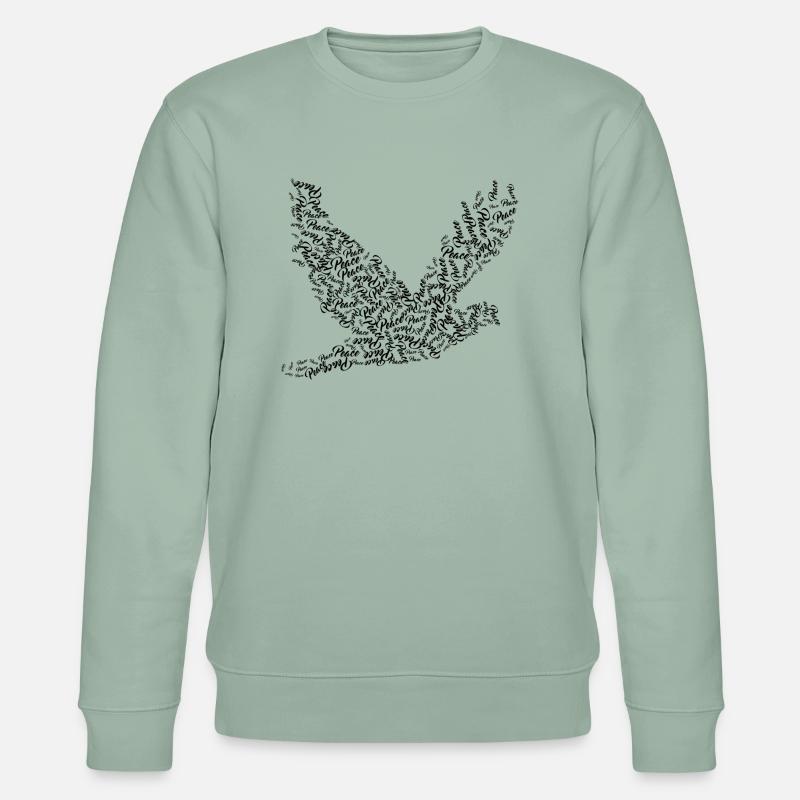 Vogel Frieden - Stanley/Stella Unisex Bio-Sweatshirt CHANGER  - Helles Graugrün