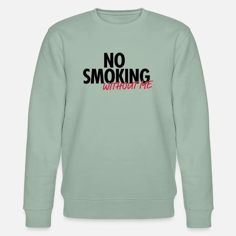 no smoking without me - Stanley/Stella Unisex Bio-Sweatshirt CHANGER  - Helles Graugrün