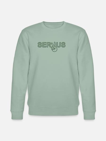 Servus - Bayern - Gruß - Stanley/Stella Unisex Bio-Sweatshirt CHANGER  - Helles Graugrün