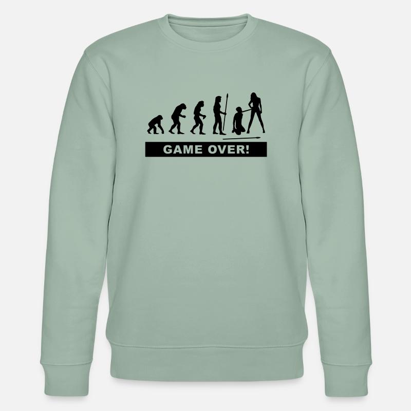 evolution_wedding2 - Stanley/Stella Unisex Bio-Sweatshirt CHANGER  - Helles Graugrün
