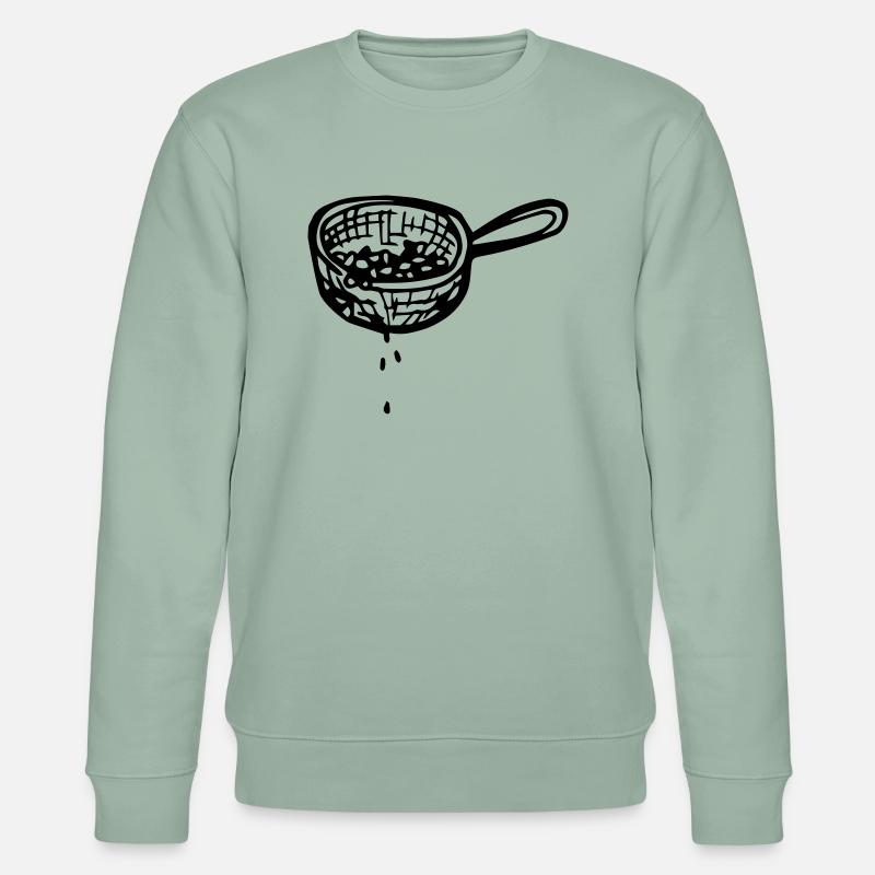 Sieb, abgießen, absieben, abseihen - Stanley/Stella Unisex Bio-Sweatshirt CHANGER  - Helles Graugrün
