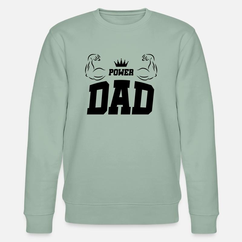 dad power - Stanley/Stella Unisex Bio-Sweatshirt CHANGER  - Helles Graugrün