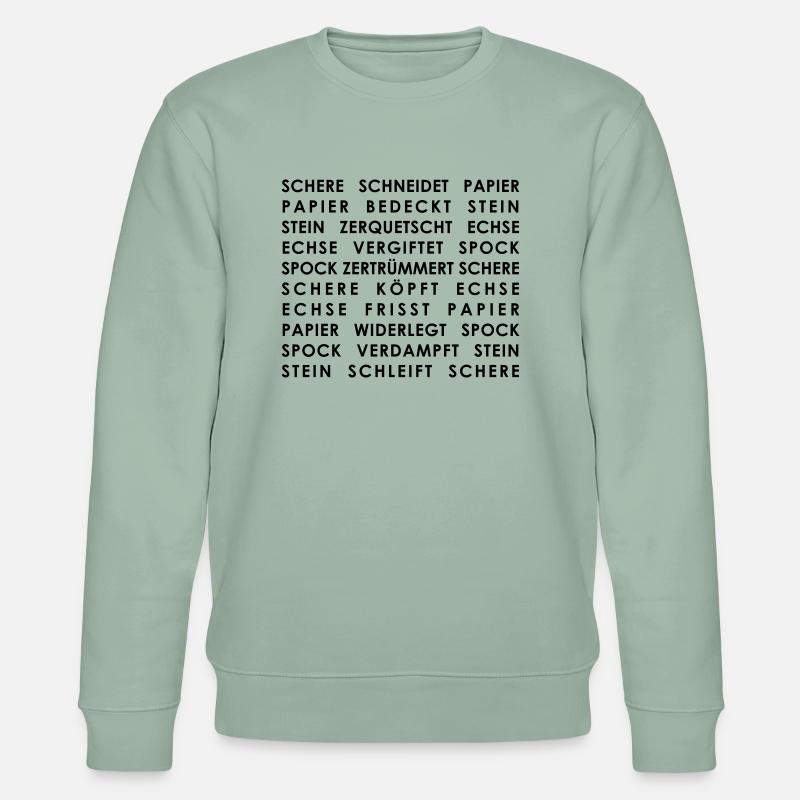 stein_papier_schere_echse_spock - Stanley/Stella Unisex Bio-Sweatshirt CHANGER  - Helles Graugrün