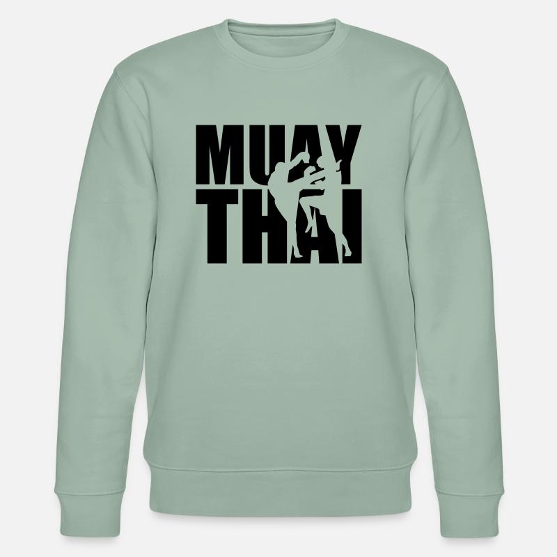 Muay Thai - Stanley/Stella Unisex Bio-Sweatshirt CHANGER  - Helles Graugrün