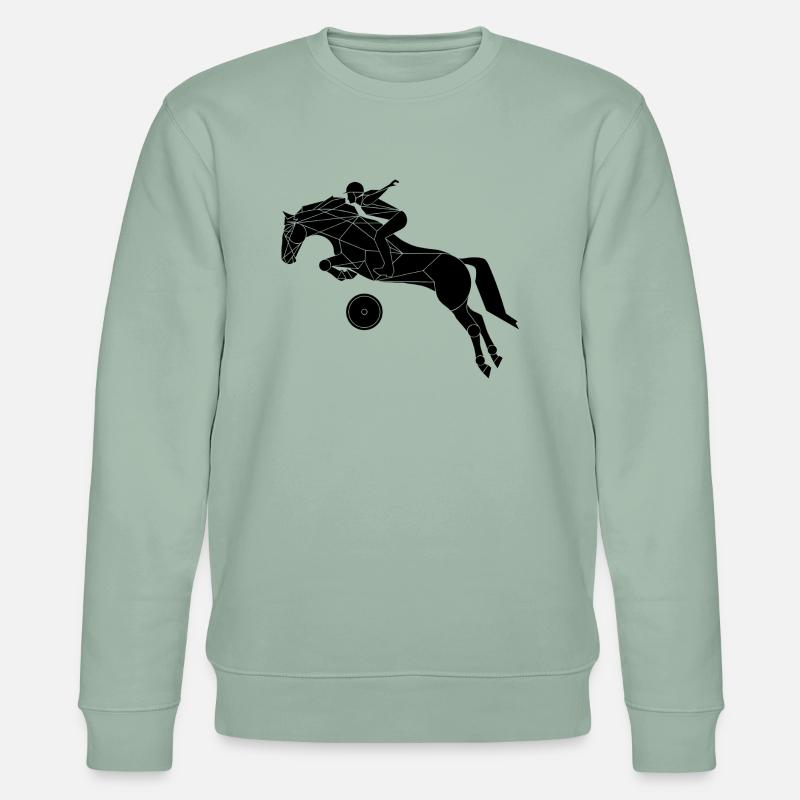 Springreiten - Stanley/Stella Unisex Bio-Sweatshirt CHANGER  - Helles Graugrün