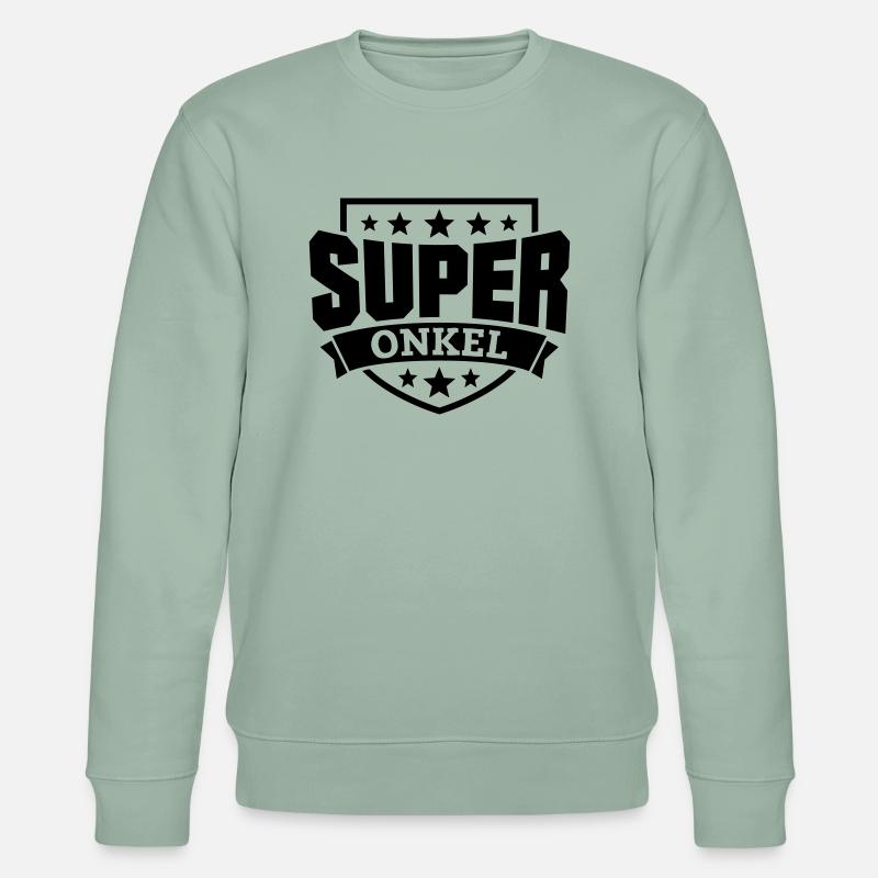 Super Onkel - Stanley/Stella Unisex Bio-Sweatshirt CHANGER  - Helles Graugrün