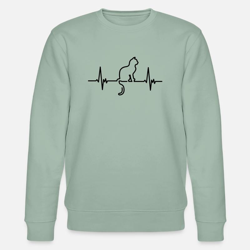 cat - Stanley/Stella Unisex Bio-Sweatshirt CHANGER  - Helles Graugrün