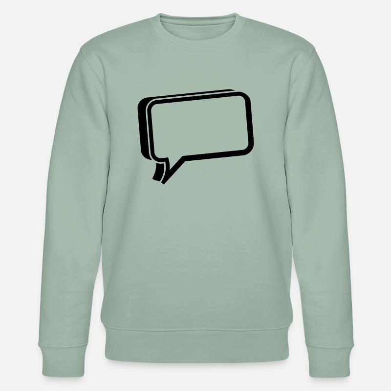 bulle de parole 3d - Sweat bio CHANGER Stanley/Stella Unisexe - vert de gris clair