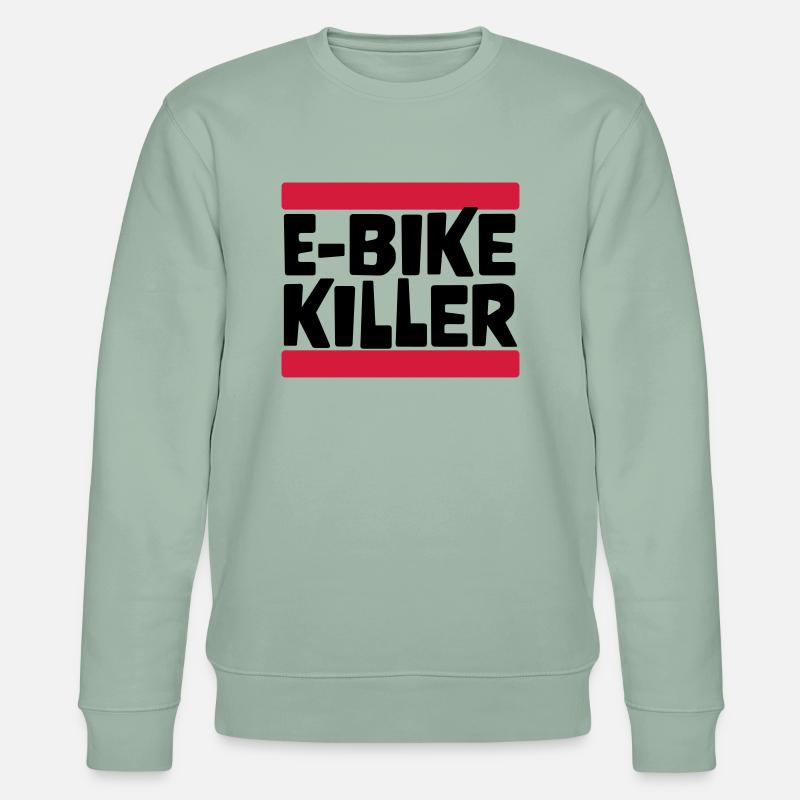 E BIKE KILLER - Stanley/Stella Unisex Bio-Sweatshirt CHANGER  - Helles Graugrün