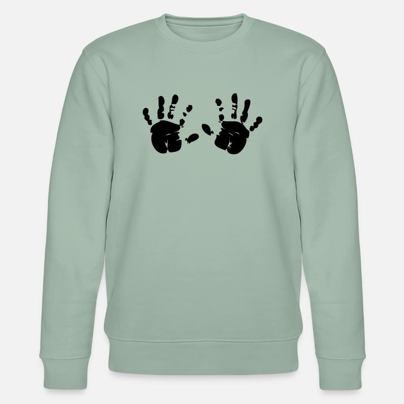 Hände / Titten - Stanley/Stella Unisex Bio-Sweatshirt CHANGER  - Helles Graugrün