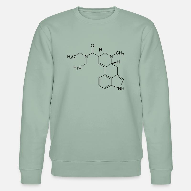 LSD Strukturformel - Stanley/Stella Unisex Bio-Sweatshirt CHANGER  - Helles Graugrün