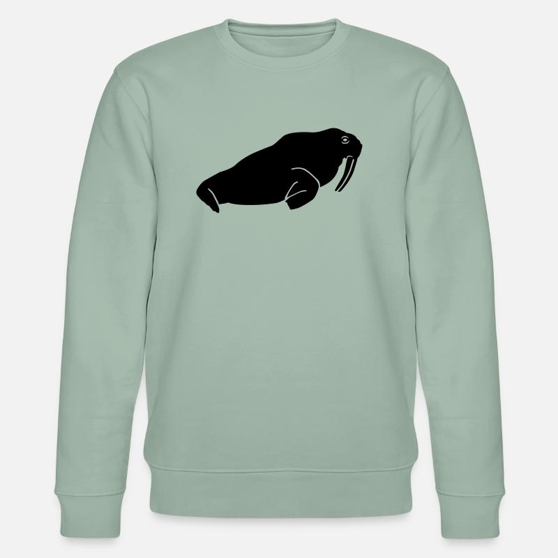 Walross - Stanley/Stella Unisex Bio-Sweatshirt CHANGER  - Helles Graugrün