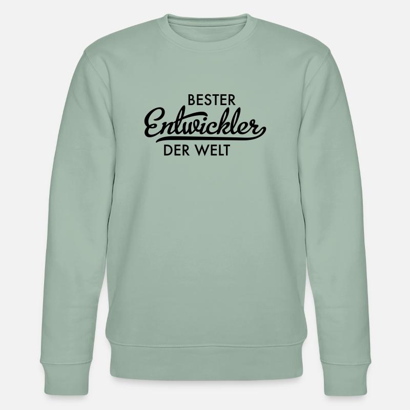 Bester Entwickler der Welt - Stanley/Stella Unisex Bio-Sweatshirt CHANGER  - Helles Graugrün