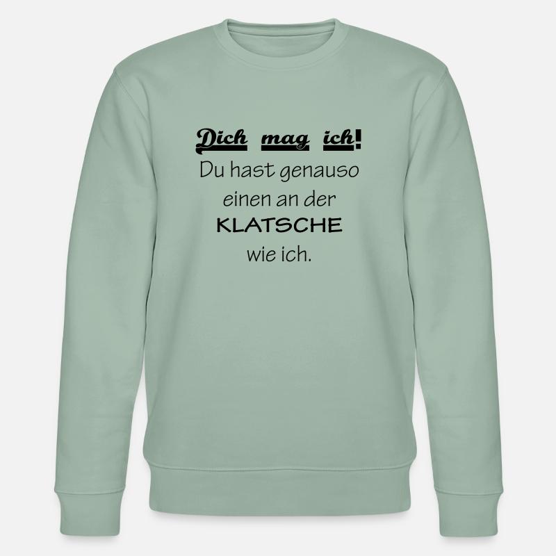Dich mag ich.. - Stanley/Stella Unisex Bio-Sweatshirt CHANGER  - Helles Graugrün