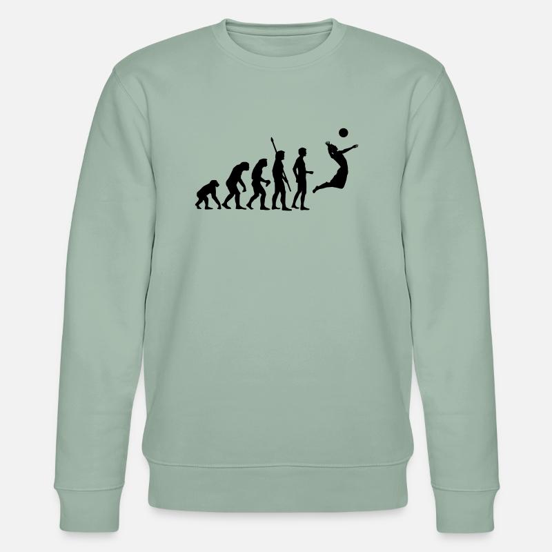 evolution_volleyball - Stanley/Stella Unisex Bio-Sweatshirt CHANGER  - Helles Graugrün