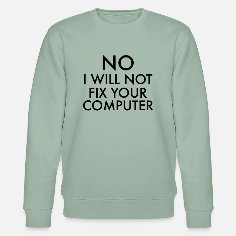 Computer Geek - Stanley/Stella Unisex Bio-Sweatshirt CHANGER  - Helles Graugrün
