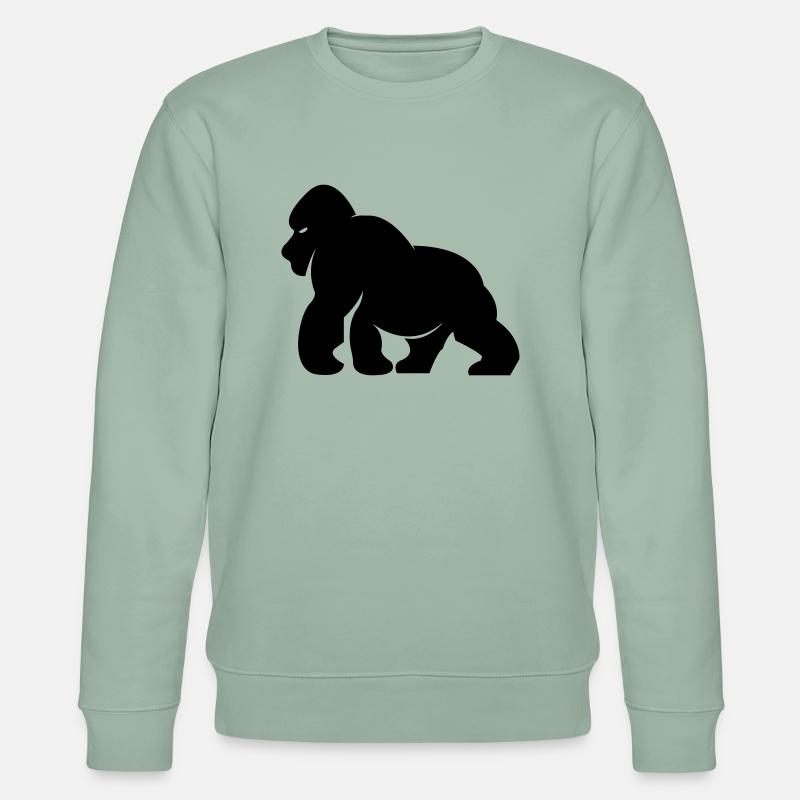 gorilla_01 - Stanley/Stella Unisex Bio-Sweatshirt CHANGER  - Helles Graugrün