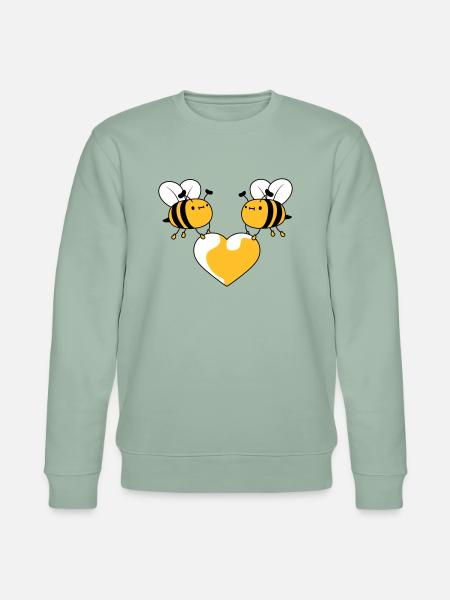 2 bees in love - Stanley/Stella CHANGER Unisex Organic Sweatshirt - aloe