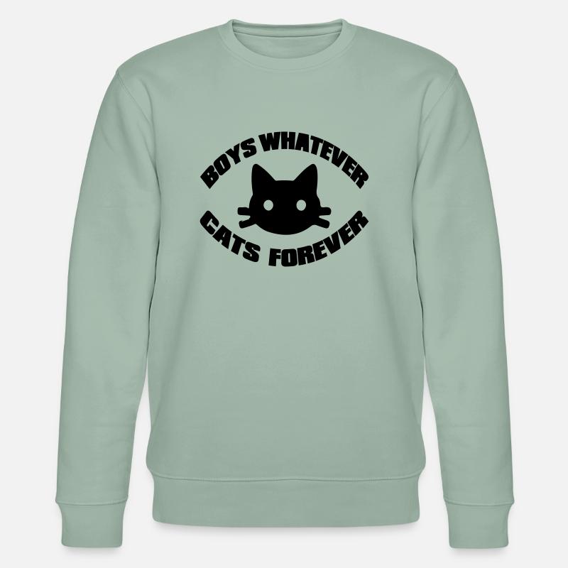 cats forever - Stanley/Stella Unisex Bio-Sweatshirt CHANGER  - Helles Graugrün