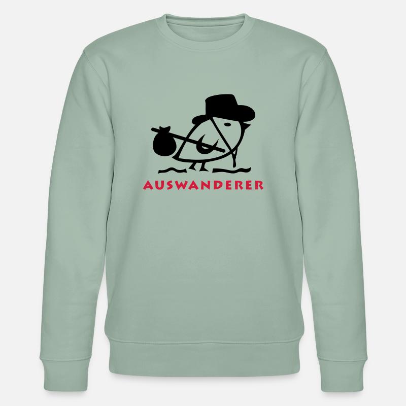 TWEETLERCOOLS - Auswanderer - Stanley/Stella Unisex Bio-Sweatshirt CHANGER - Helles Graugrün