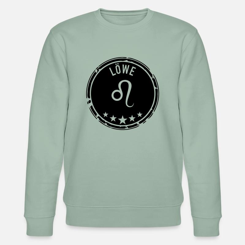 Sternzeichen Löwe - Stanley/Stella Unisex Bio-Sweatshirt CHANGER  - Helles Graugrün