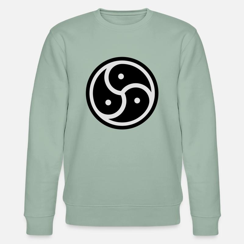 BDSM Logo - Stanley/Stella Unisex Bio-Sweatshirt CHANGER  - Helles Graugrün