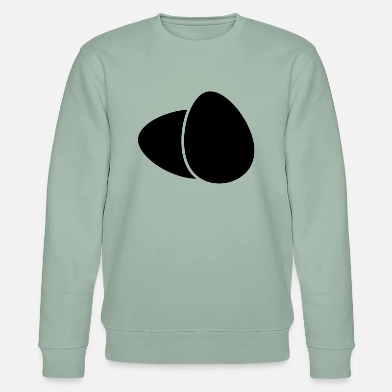 2 Eier - Stanley/Stella Unisex Bio-Sweatshirt CHANGER  - Helles Graugrün