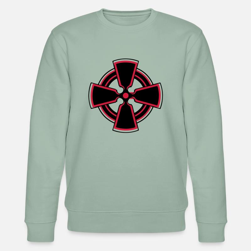 celtic_cross - Stanley/Stella Unisex Bio-Sweatshirt CHANGER  - Helles Graugrün