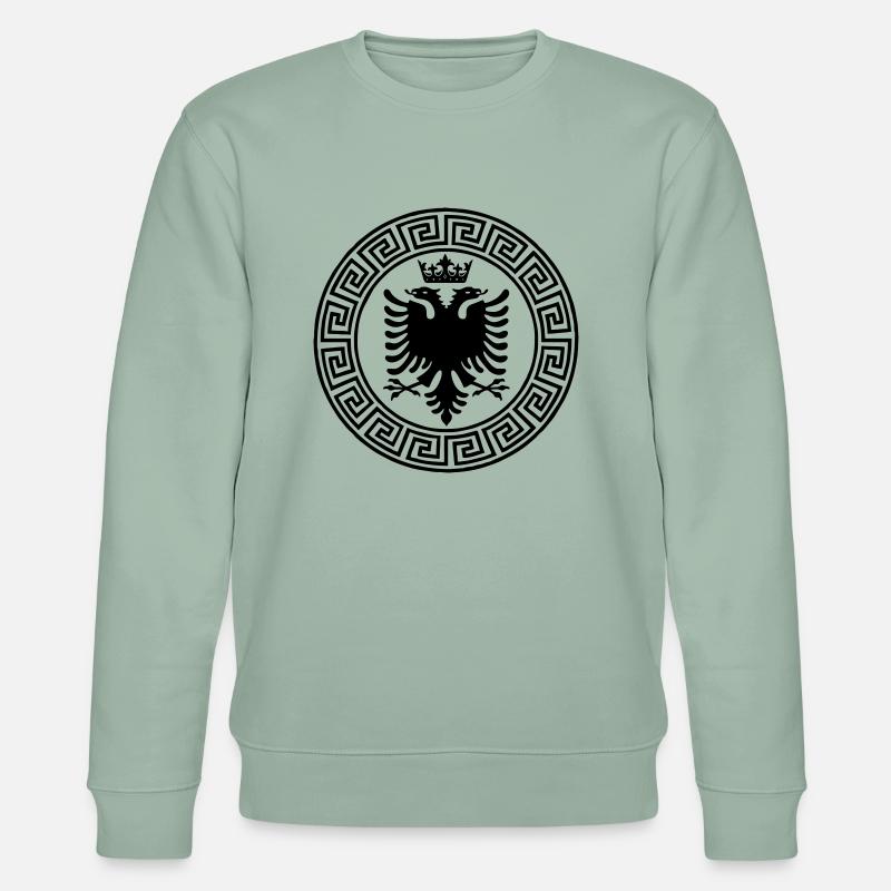 Kosovo Adler - Stanley/Stella Unisex Bio-Sweatshirt CHANGER  - Helles Graugrün