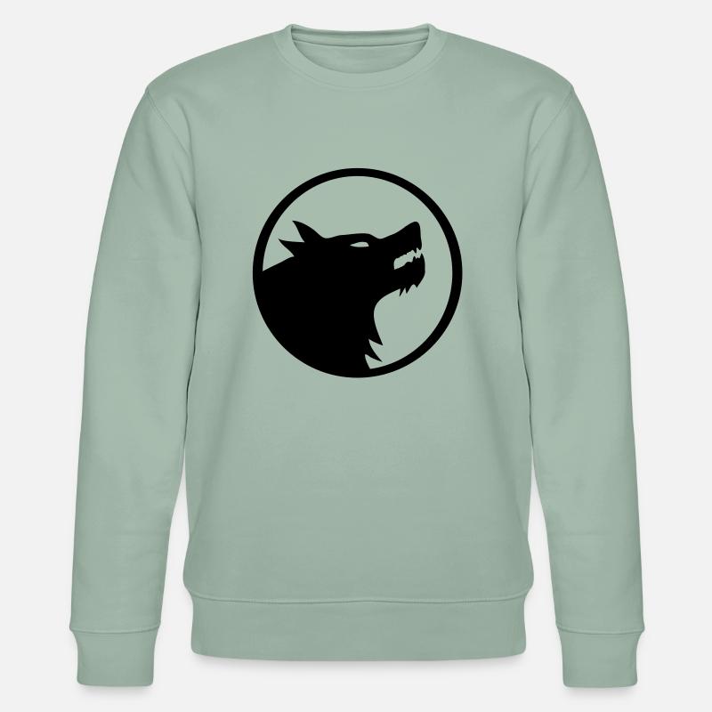 wolf_11a - Stanley/Stella Unisex Bio-Sweatshirt CHANGER  - Helles Graugrün