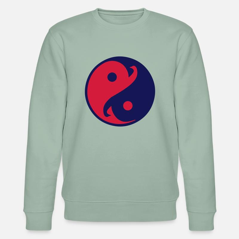 yin_yang_vec_2 de - Stanley/Stella Unisex Bio-Sweatshirt CHANGER  - Helles Graugrün