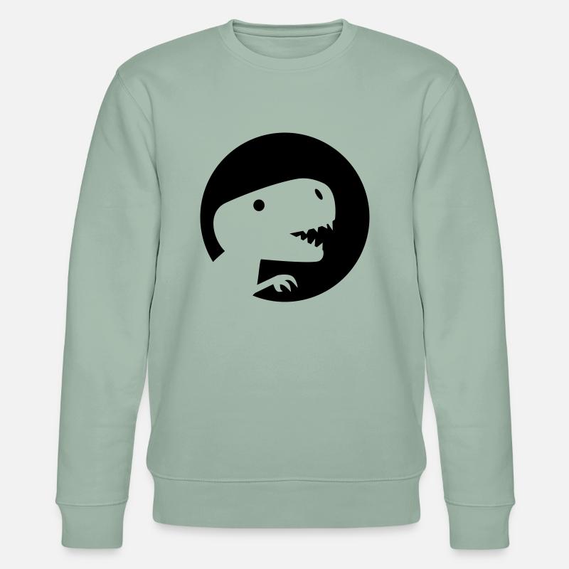 Dinosaurier - Stanley/Stella Unisex Bio-Sweatshirt CHANGER  - Helles Graugrün