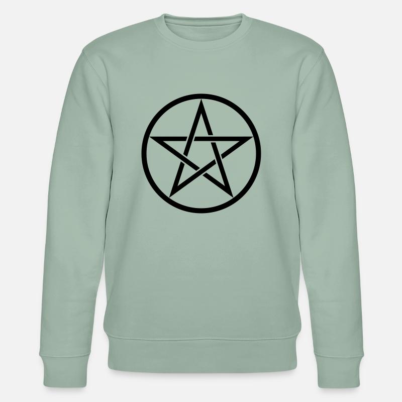 Pentacle Symbol 2 (Vector) - Stanley/Stella Unisex Bio-Sweatshirt CHANGER  - Helles Graugrün