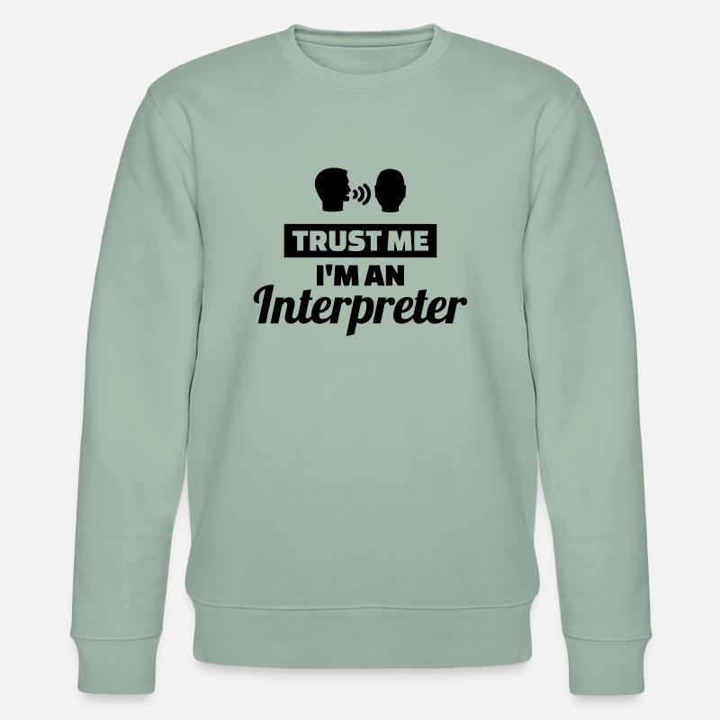 Interprète - Sweat bio CHANGER Stanley/Stella Unisexe - vert de gris clair