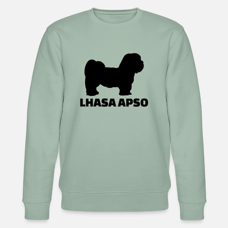 Lhasa Apso - Stanley/Stella Unisex Bio-Sweatshirt CHANGER  - Helles Graugrün
