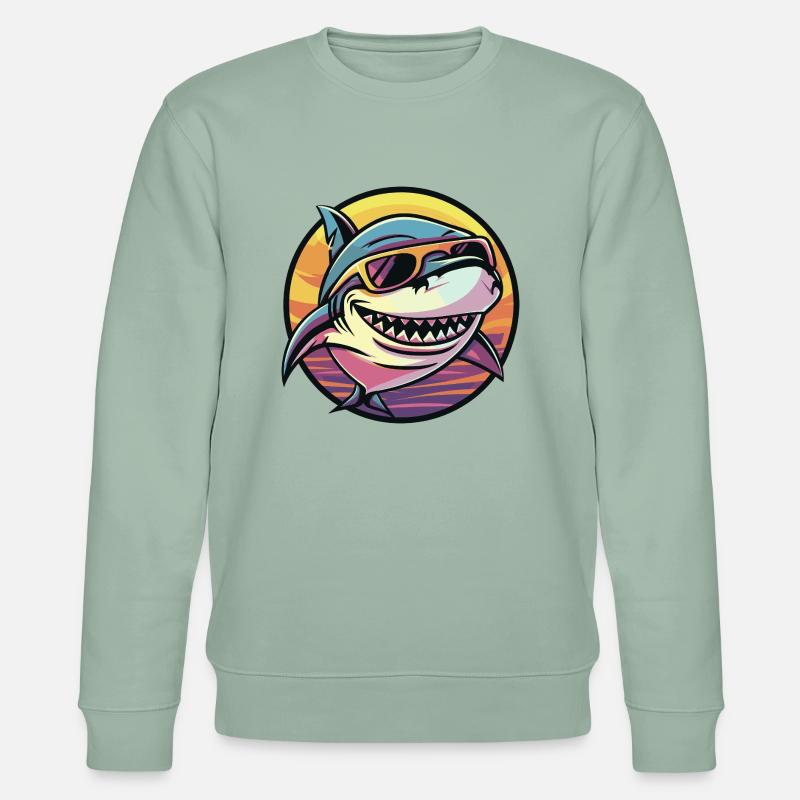 Shark Comic Cool - Stanley/Stella CHANGER Unisex Organic Sweatshirt - aloe