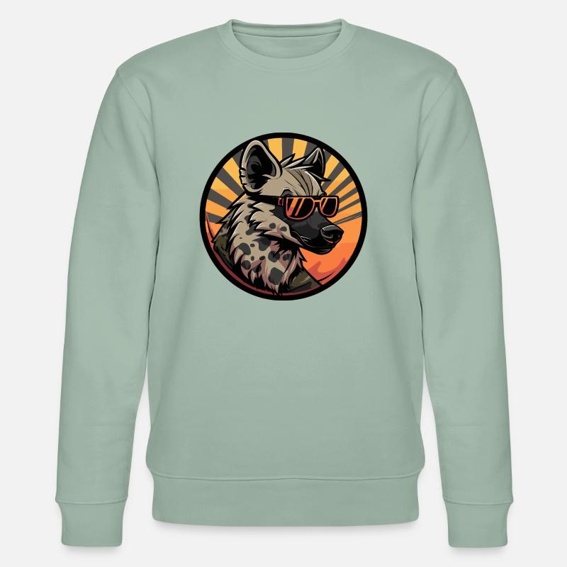 Hyäne Cool Comic - Stanley/Stella Unisex Bio-Sweatshirt CHANGER  - Helles Graugrün