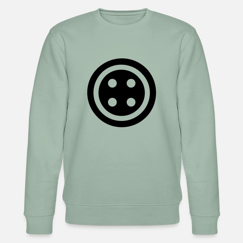 Knopf - Stanley/Stella Unisex Bio-Sweatshirt CHANGER  - Helles Graugrün