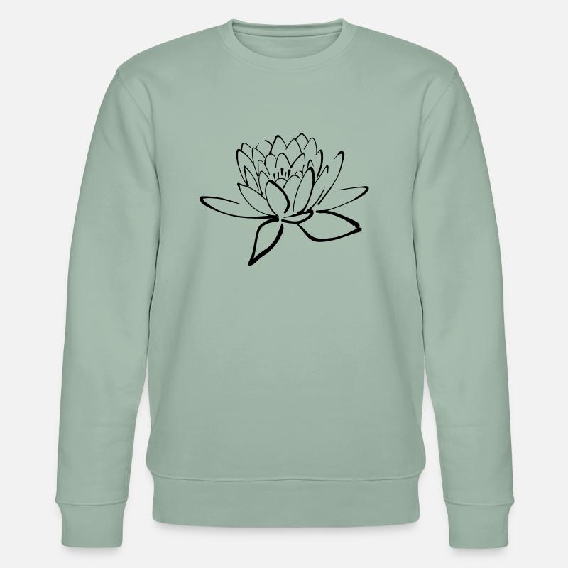 Lotusblume - Stanley/Stella Unisex Bio-Sweatshirt CHANGER  - Helles Graugrün