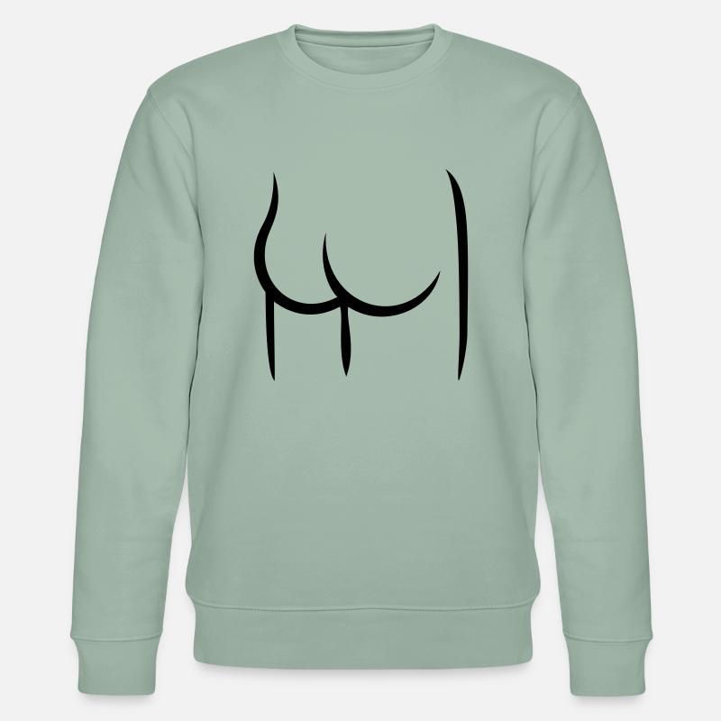 Hintern / butt (1c) - Stanley/Stella Unisex Bio-Sweatshirt CHANGER  - Helles Graugrün