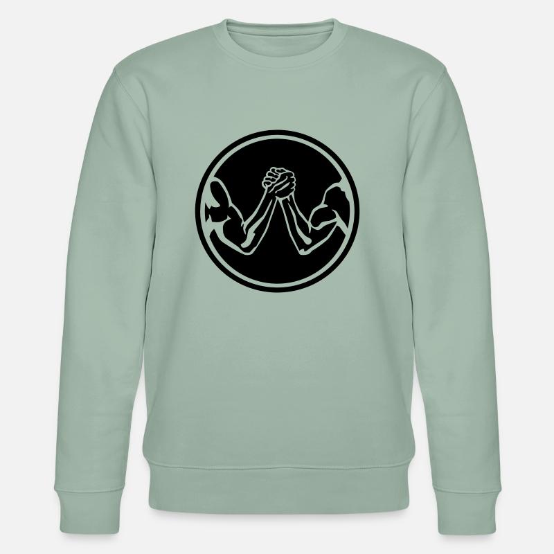 Armdrücken - Stanley/Stella Unisex Bio-Sweatshirt CHANGER  - Helles Graugrün