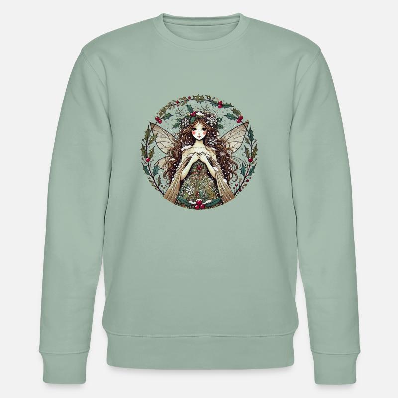 Weihnachtsfee - Stanley/Stella Unisex Bio-Sweatshirt CHANGER  - Helles Graugrün