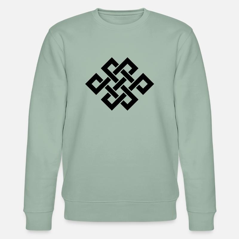 Buddahknot / Endlessknot - Stanley/Stella Unisex Bio-Sweatshirt CHANGER  - Helles Graugrün