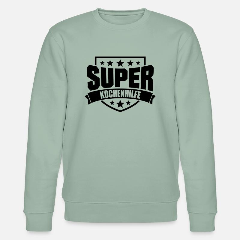 Super Küchenhilfe - Stanley/Stella Unisex Bio-Sweatshirt CHANGER  - Helles Graugrün