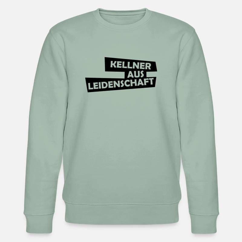 kellner aus leidenschaft - Stanley/Stella Unisex Bio-Sweatshirt CHANGER - Helles Graugrün