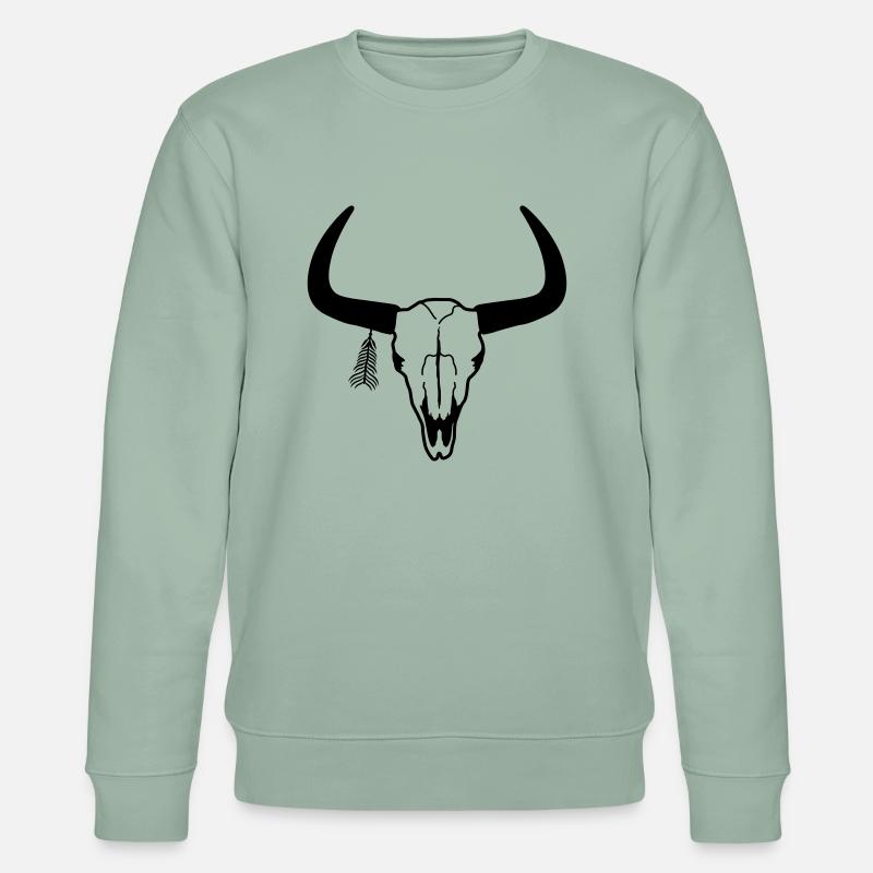Schädel - Stanley/Stella Unisex Bio-Sweatshirt CHANGER  - Helles Graugrün