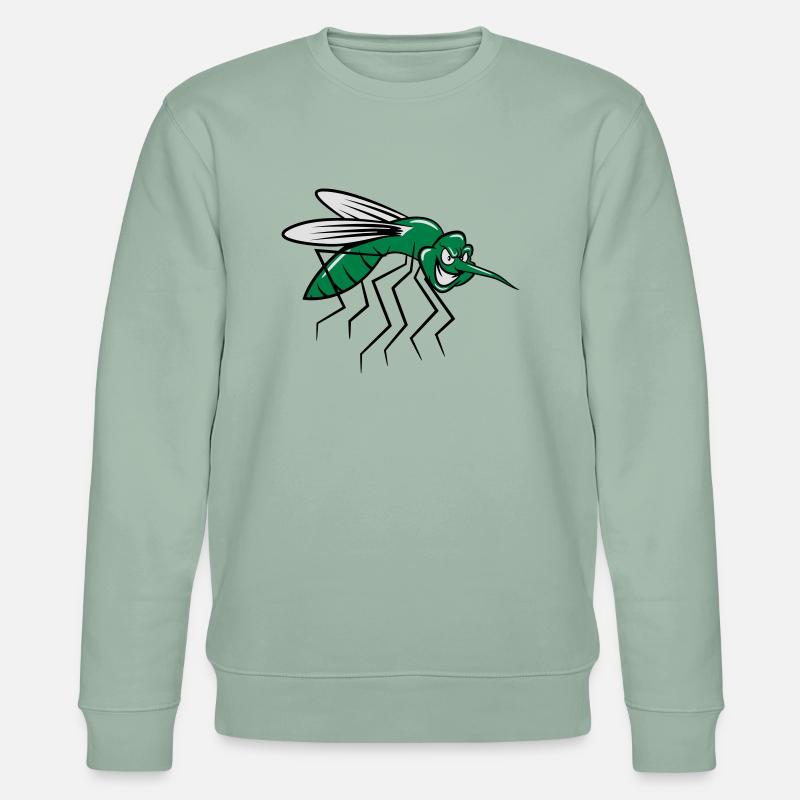 Mücke witzig comic - Stanley/Stella Unisex Bio-Sweatshirt CHANGER  - Helles Graugrün