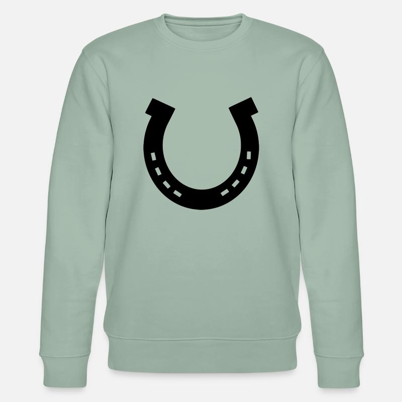 Hufeisen, Pferd - Stanley/Stella Unisex Bio-Sweatshirt CHANGER  - Helles Graugrün